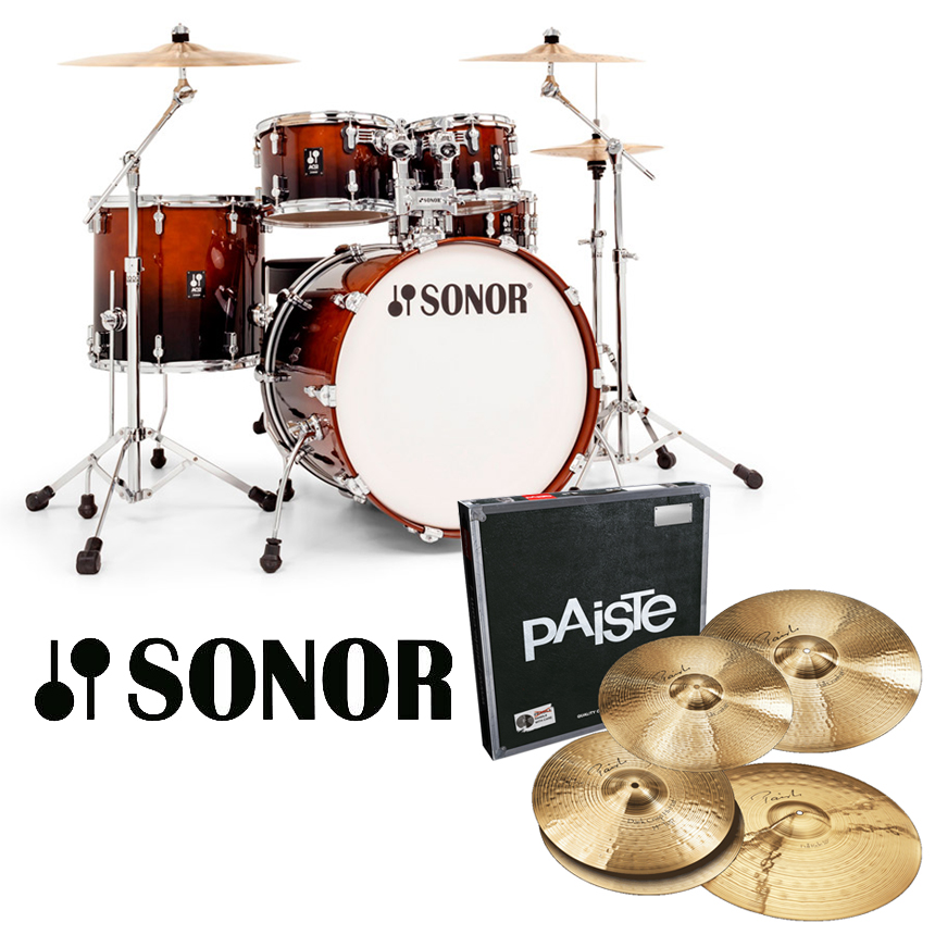 [할인패키지] Sonor AQ2 Stage + Paiste Signature 심벌 세트