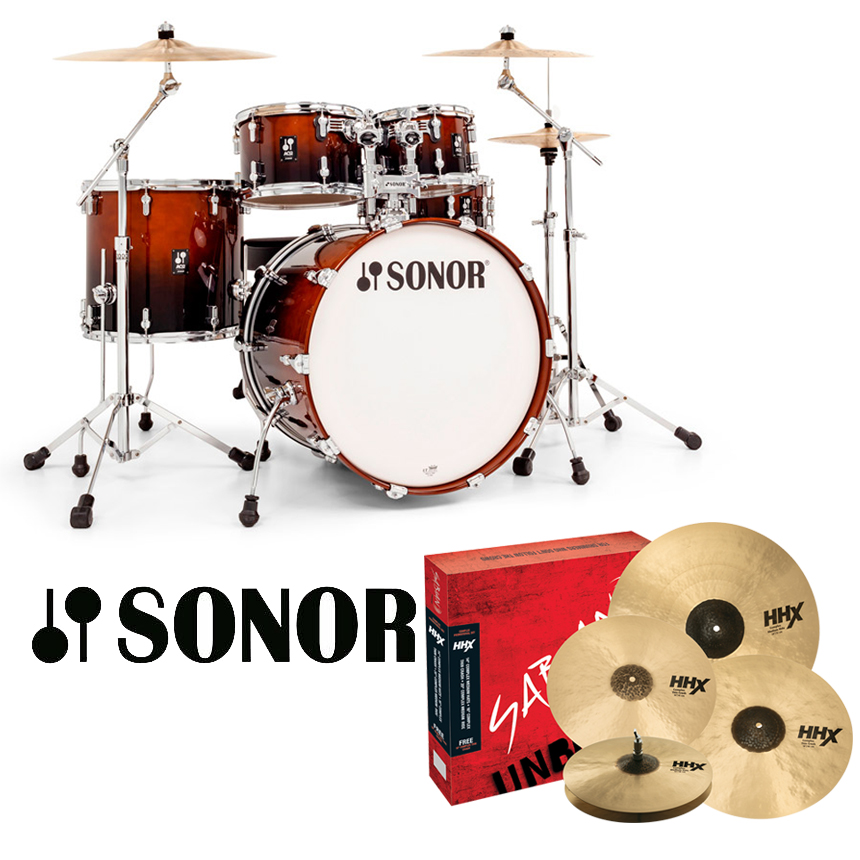 [할인패키지] Sonor AQ2 Stage + Sabian HHX Complex 심벌 세트