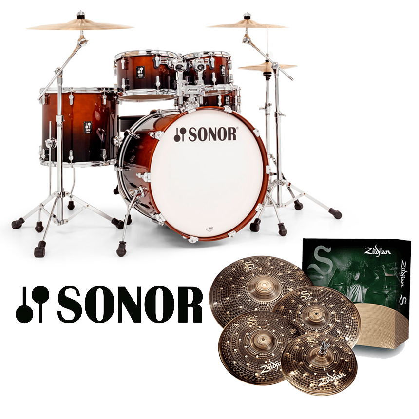 [할인패키지] Sonor AQ2 Stage + Zildjian S Dark 심벌 세트