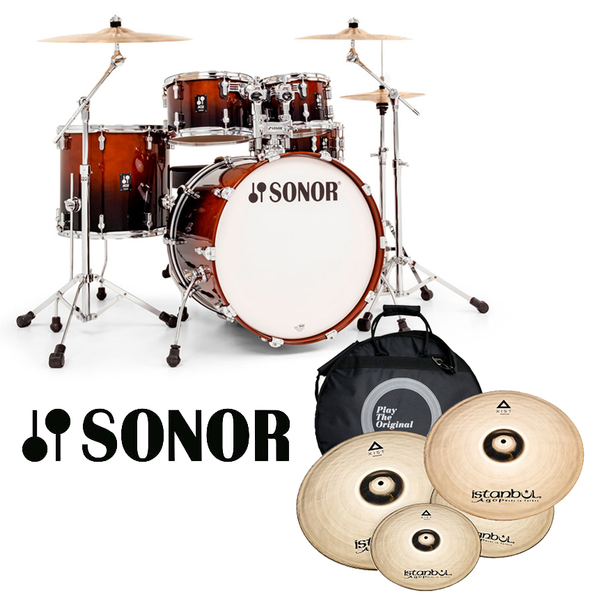 [할인패키지] Sonor AQ2 Stage + Istanbul Agop Xist BR 심벌 세트