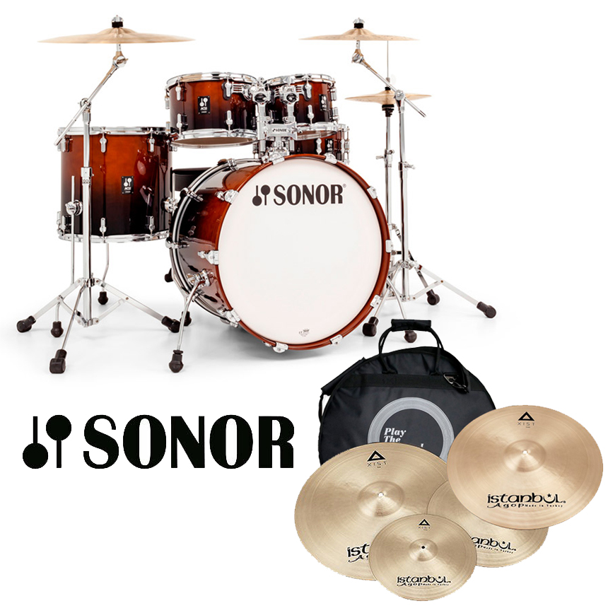 [할인패키지] Sonor AQ2 Stage + Istanbul Agop Xist TR 심벌 세트