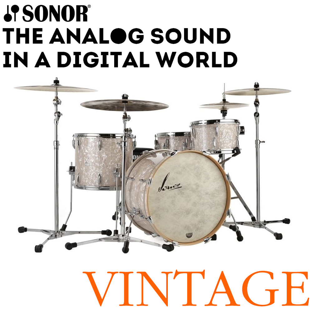 Sonor Vintage 시리즈 5기통 드럼쉘팩 (Vintage Pearl /하드웨어팩 미포함)