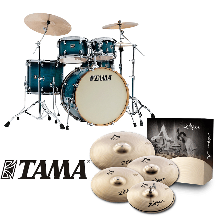 [할인패키지] TAMA 타마 슈퍼 스타 클래식 + Zildjian A Custom 심벌 세트 (CL52KRS)