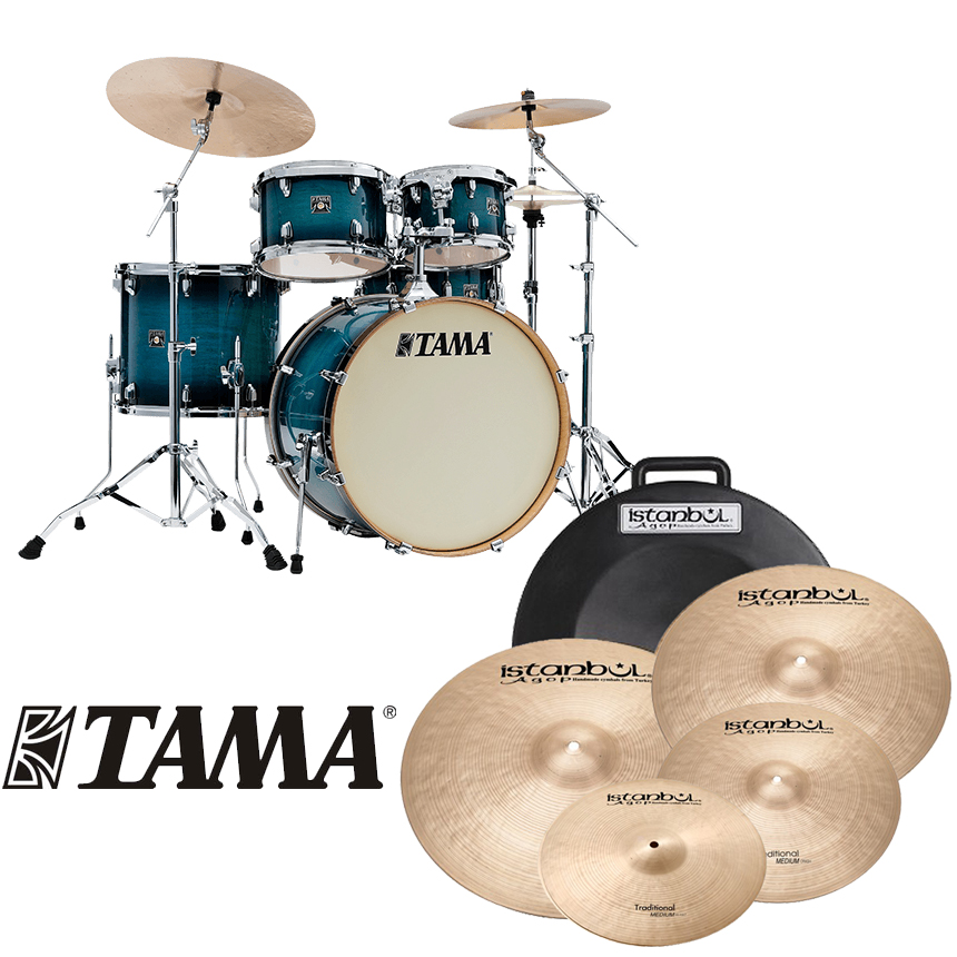 [할인패키지] TAMA 타마 슈퍼 스타 클래식 + Istanbul Agop Traditional Medium 심벌 세트 (CL52KRS)