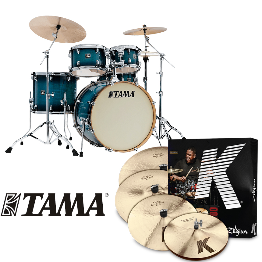 [할인패키지] TAMA 타마 슈퍼 스타 클래식 + Zildjian K Custom 심벌 세트 (CL52KRS)