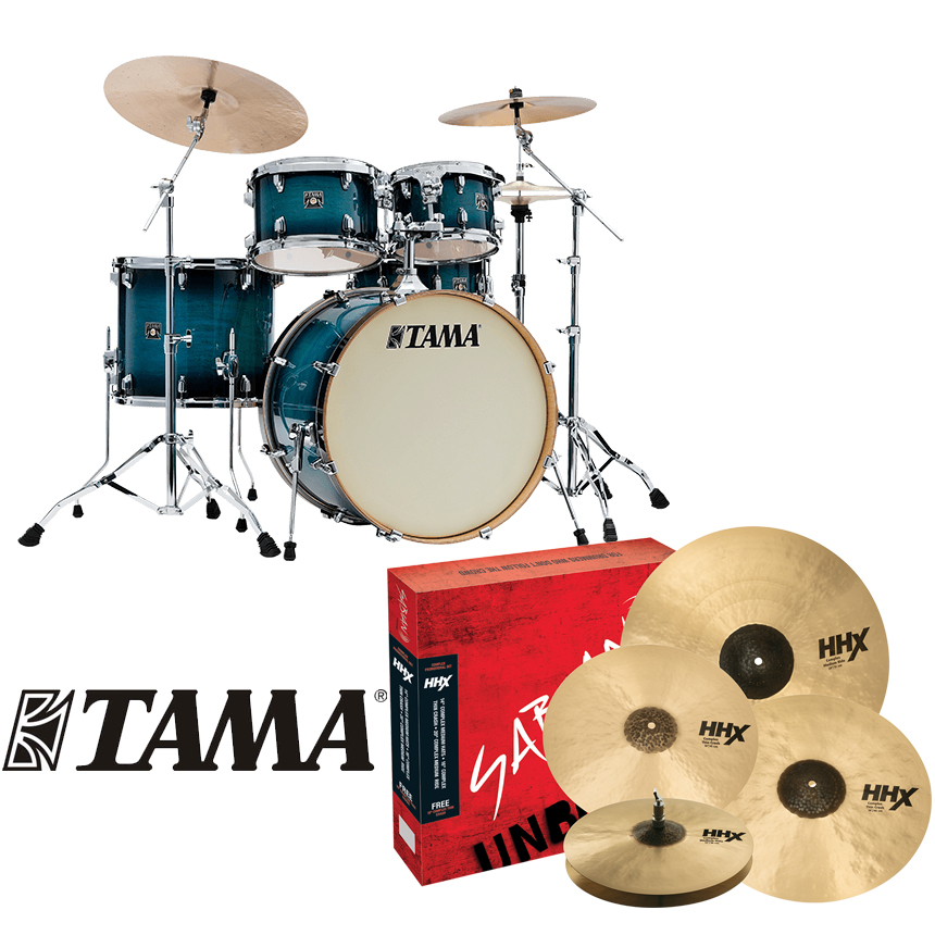 [할인패키지] TAMA 타마 슈퍼 스타 클래식 + Sabian HHX Complex 심벌 세트 (CL52KRS)