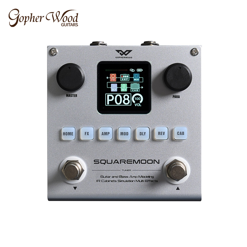 고퍼우드 스퀘어문 모델링 기타 베이스 용  멀티이펙터 (Gopherwood SquareMoon)