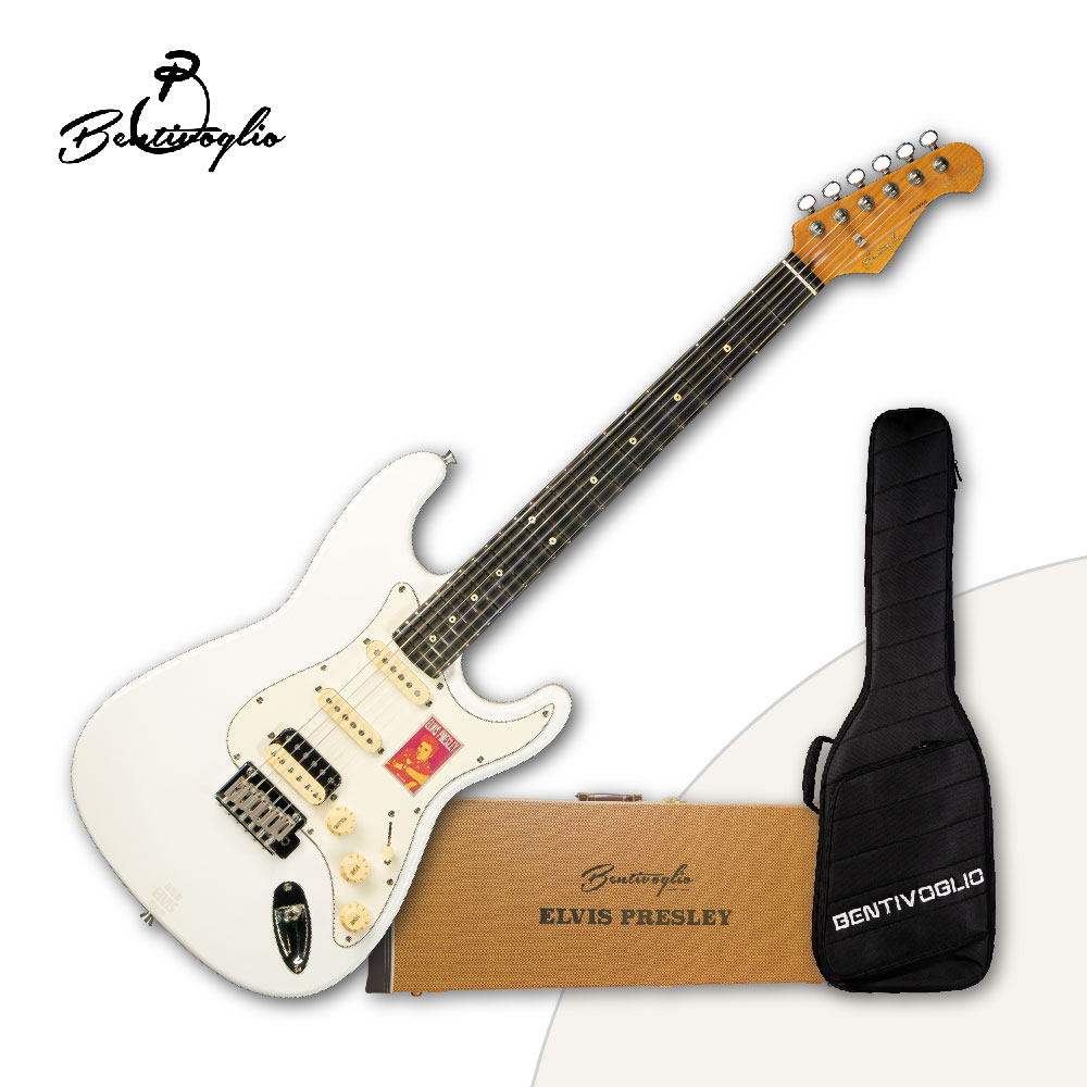 벤티볼리오 엘비스 프레슬리 시그니처 일렉기타 ES400H MW (멜로우 화이트) 플러스 에디션 하케+긱백