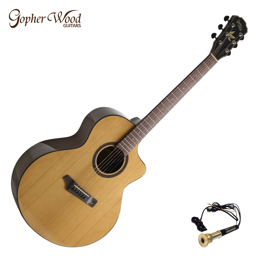 고퍼우드 중급형 통기타 i360RCE slim (픽업장착)