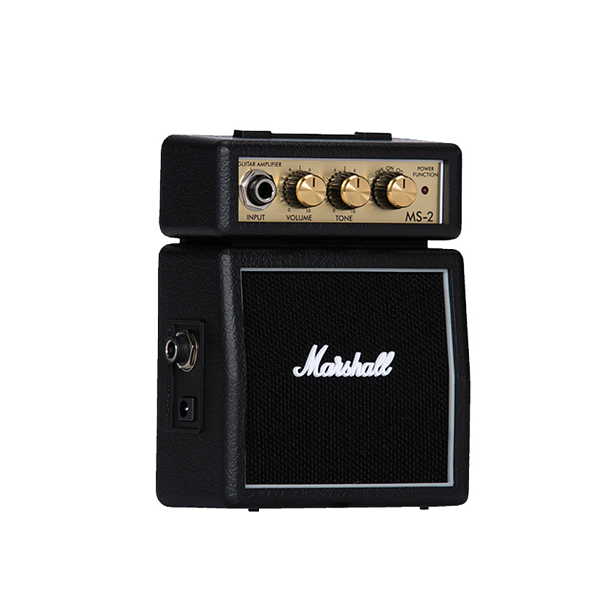 Marshall MS-2 마샬 휴대용 미니 기타 앰프 (블랙 색상, MS2)