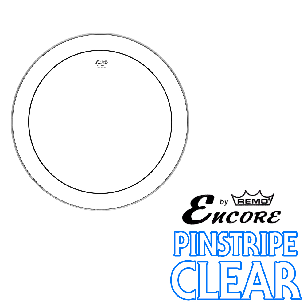 REMO Encore Pinstripe Clear Drum Head (10~16") (탐탐/플로어탐 이중피)