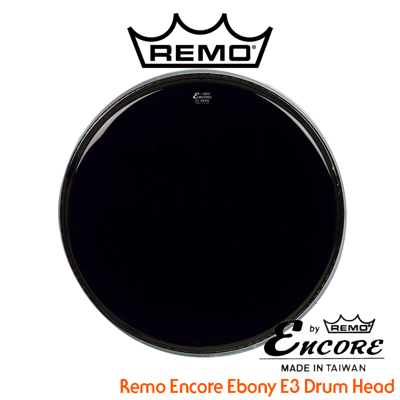 [★드럼채널★] REMO Encore Ebony E3 Bass Drum Head 22" (베이스/프론트용) EN-1422-E3