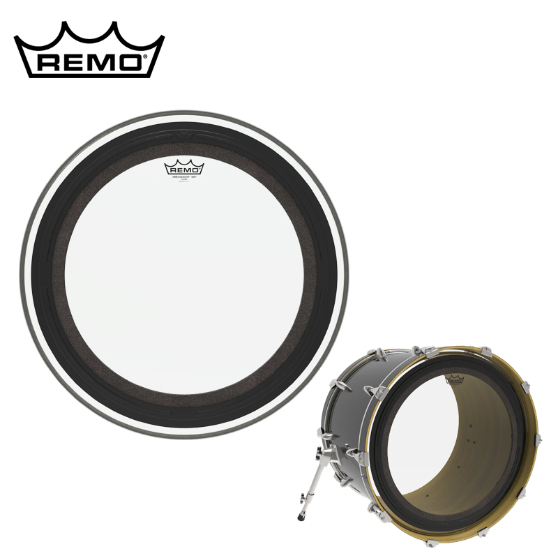 레모 Remo Ambassador SMT 클리어 베이스 드럼 헤드 16-22 사이즈 (단피,베이스용)