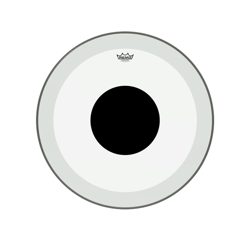 REMO Powerstroke 3 Clear Black Dot 베이스용 드럼헤드 (20~22")