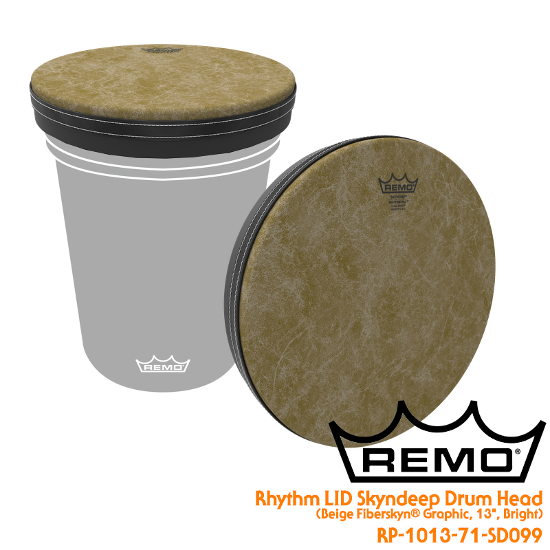 [★드럼채널★] Remo Rhythm LID SKYNDEEP 13" Drum Head -Beige Fiberskyn Graphic (Bright)  /Rp-1013-71SD099