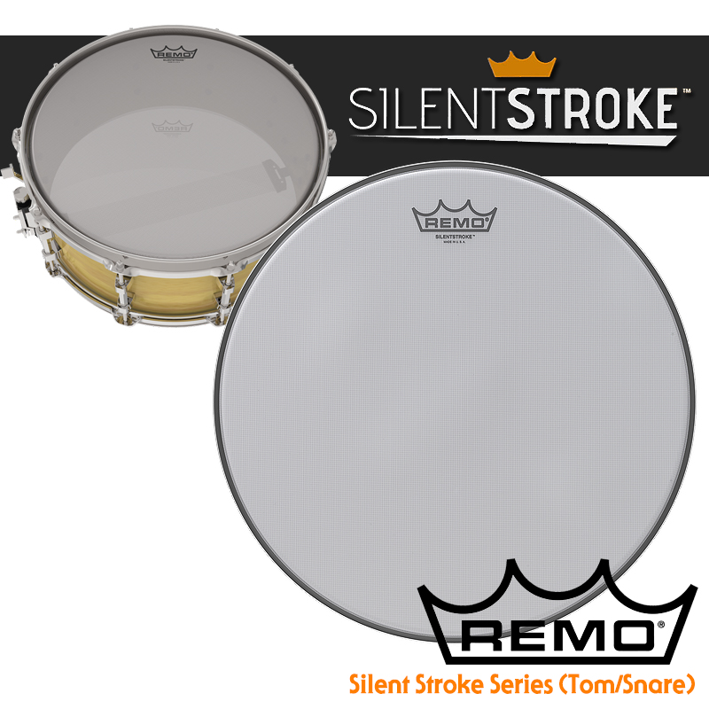 [★드럼채널★] Remo Silent Stroke (스네어/탐탐용) 10~16" /메쉬헤드/전자드럼/어쿠스틱 연습