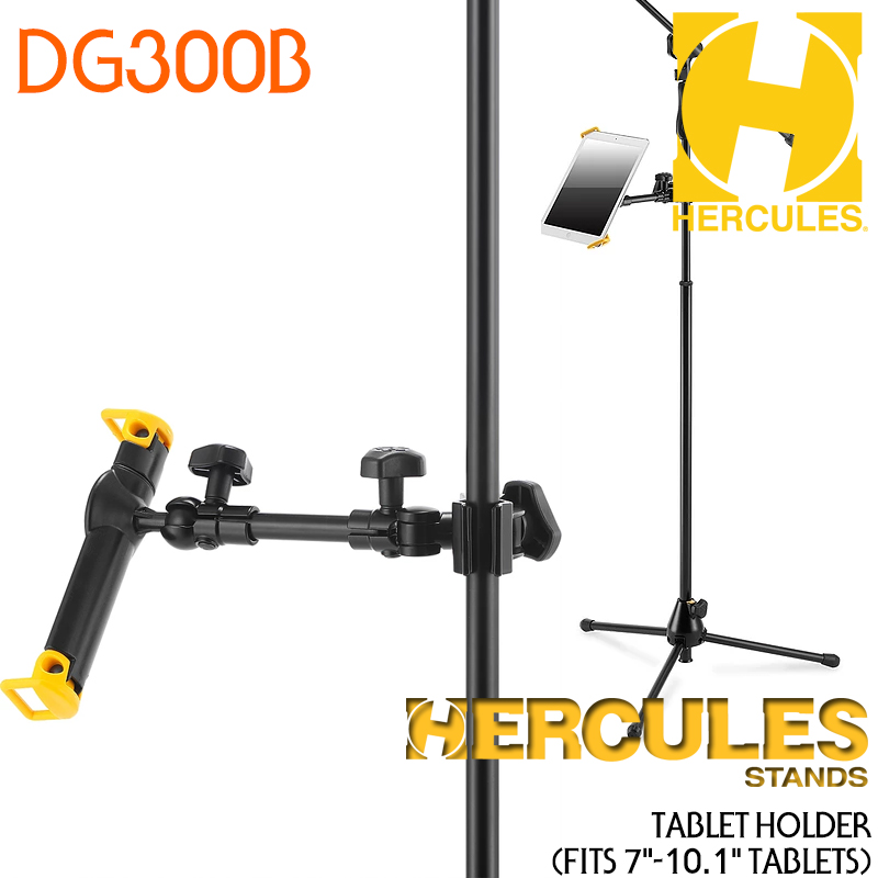 [★드럼채널★] Hercules 타블렛 홀더 DG300B  (Tablet Holder(fits 7"-10.2" tablets))