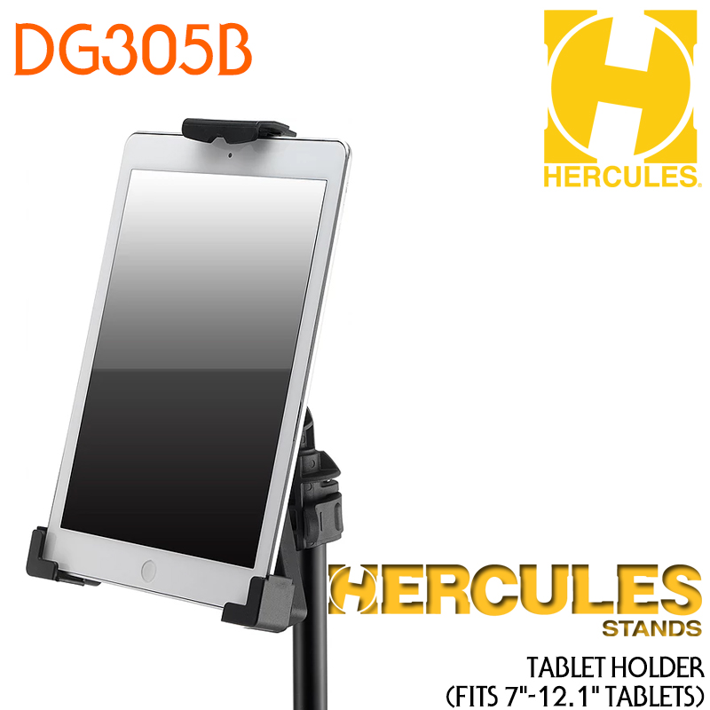 [★드럼채널★] Hercules 타블렛 홀더 DG305B  (All-In-One Tablet Holder (fits 7"-12.1" tablets))