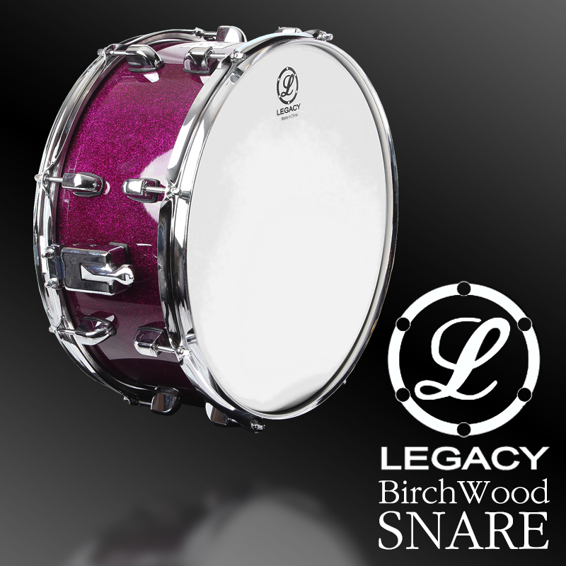 [★드럼채널★] 놀라운 가격의 버찌쉘 스네어!  Legacy Birch Snare 14x6.5" Purple Sparkle /JBMS1069_105B