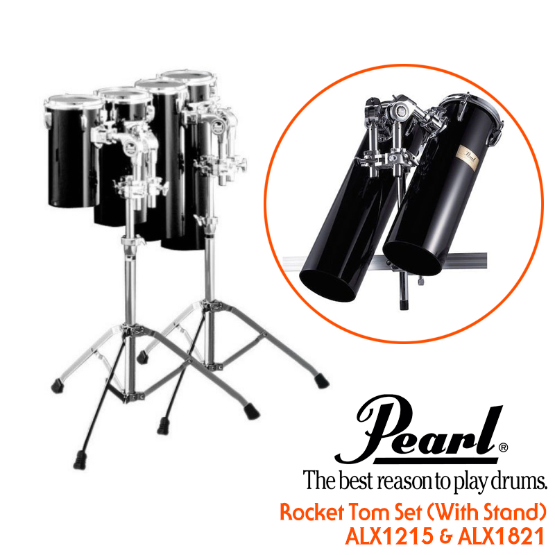[★드럼채널★] Pearl Rocket Tom Set (4개세트/스탠드포함) / ALX1215, ALX1821