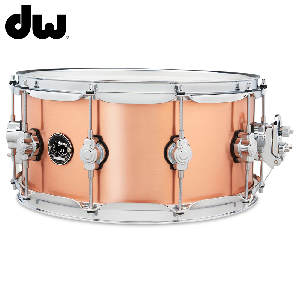 DW 퍼포먼스 폴리쉬드 쿠퍼 스네어 드럼 14x6.5 Performance Polished Copper Snare Drum (DRPM6514SSCP)