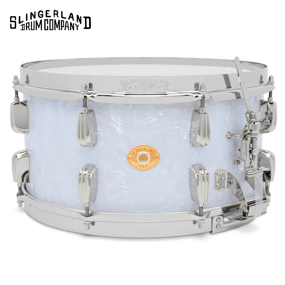 SLINGERLAND 슬링거랜드 라디오 킹 스네어 화이트 마린 펄 컬러 14x7 Radio King Snare White Marine Pearl (SLFP0714SMK016)
