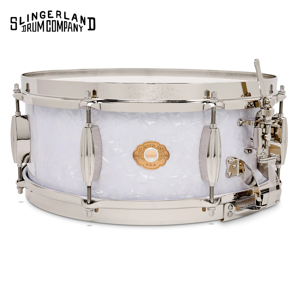 SLINGERLAND 슬링거랜드 라디오 킹 스네어 화이트 마린 펄 14x5.5 Radio King Snare White Marine Pearl (SLFP5514SMK016)