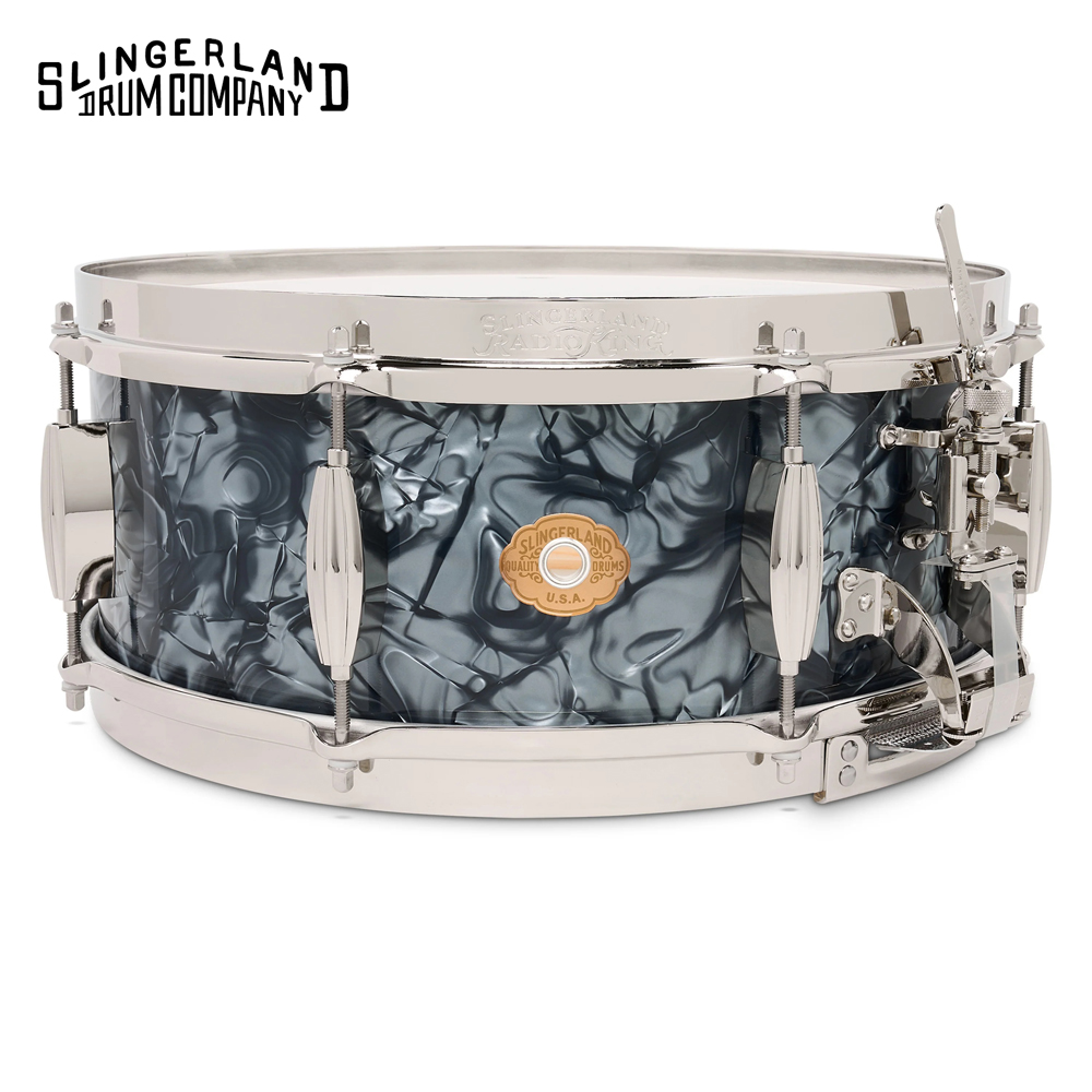 SLINGERLAND 슬링거랜드 라디오 킹 스네어 블랙 다이아몬드 펄 14x5.5 Radio King Snare Black Diamond Pearl (SLFP5514SMK069)