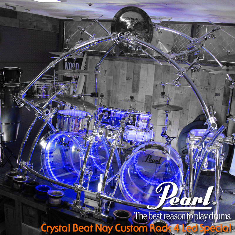[가격문의] Pearl Crystal Beat Nay Custom 4 Special Set (DrumLite Led / 랙시스템,하드웨어,심벌 추가 가능)
