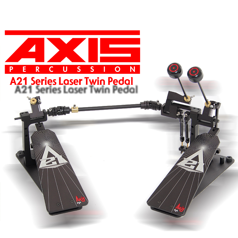 [★드럼채널★] Axis A21 Laser Twin Drum Pedal (Black) /국내정식수입품/국내정식수입처/트윈페달/더블페달