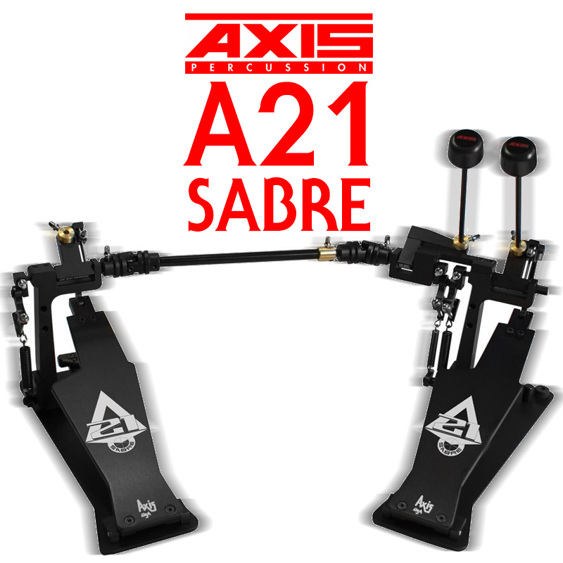 [★드럼채널★] Axis A21 Laser Sabre Twin Drum Pedal (Black) /국내정식수입품/국내정식수입처/트윈페달/더블페달