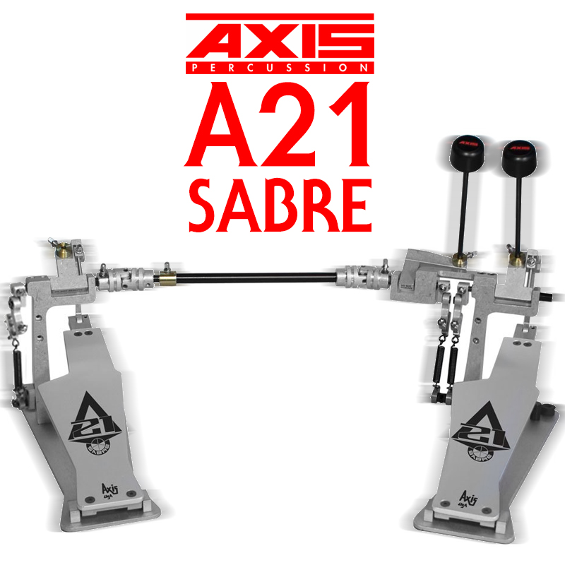 [★드럼채널★] Axis A21 Laser Sabre Twin Drum Pedal (Silver) /국내정식수입품/국내정식수입처/트윈페달/더블페달
